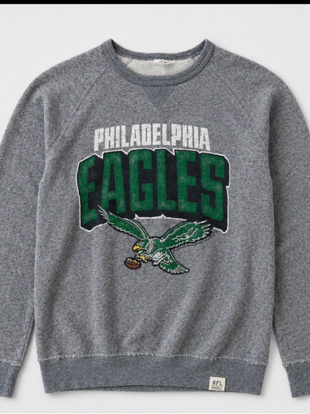 Junk Food Clothing Gray Philadelphia Eagles Pullover Sweatshirt